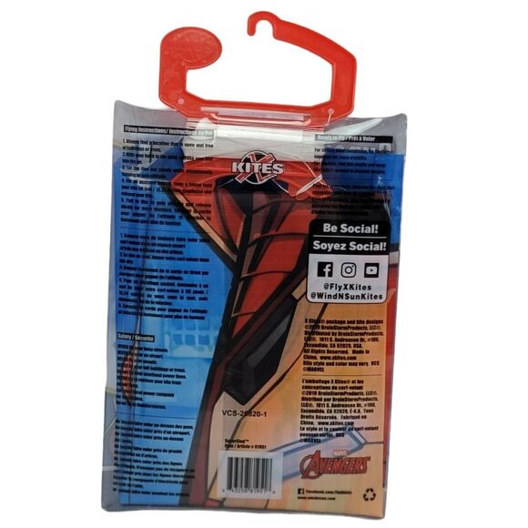 SuperSled Iron Man Kite 32" Frameless Skytails Handle Line Marvel Avengers Large - Picture 4 of 4
